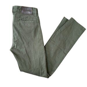Naked & Famous Pants Mens 29x29 Slim Chino Stretch Twill Khaki Green
